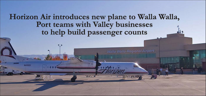 Horizen Air introduces new plane to Walla Walla, Port teams with Valley businesses to help build passenger counts